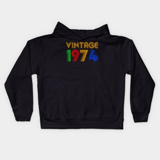 Vintage 1974 50Th Birthday Kids Hoodie